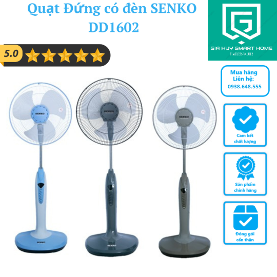 Quạt đứng có đèn Senko DD1602